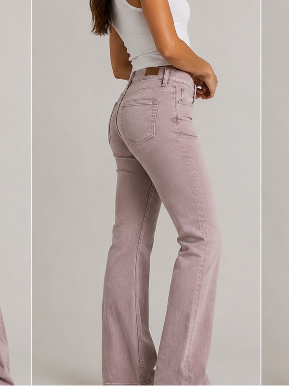 Joe's Jeans High-Rise Flare in Dusty purple Rose